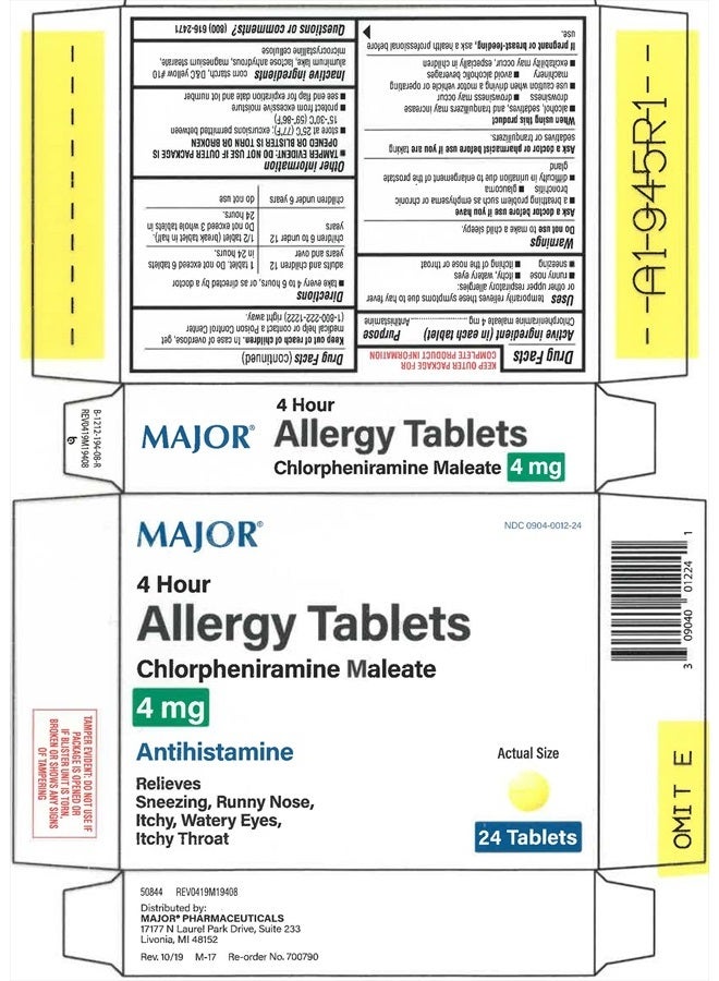 Major Pharmaceuticals Chlorpheniramine 4 mg Tablets, 100 Count - Image 2