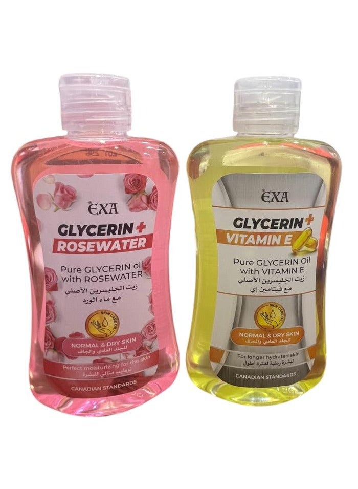 EXA AXA Rose & Vitamin E Moisturizing Glycerin Oil 200+200ml