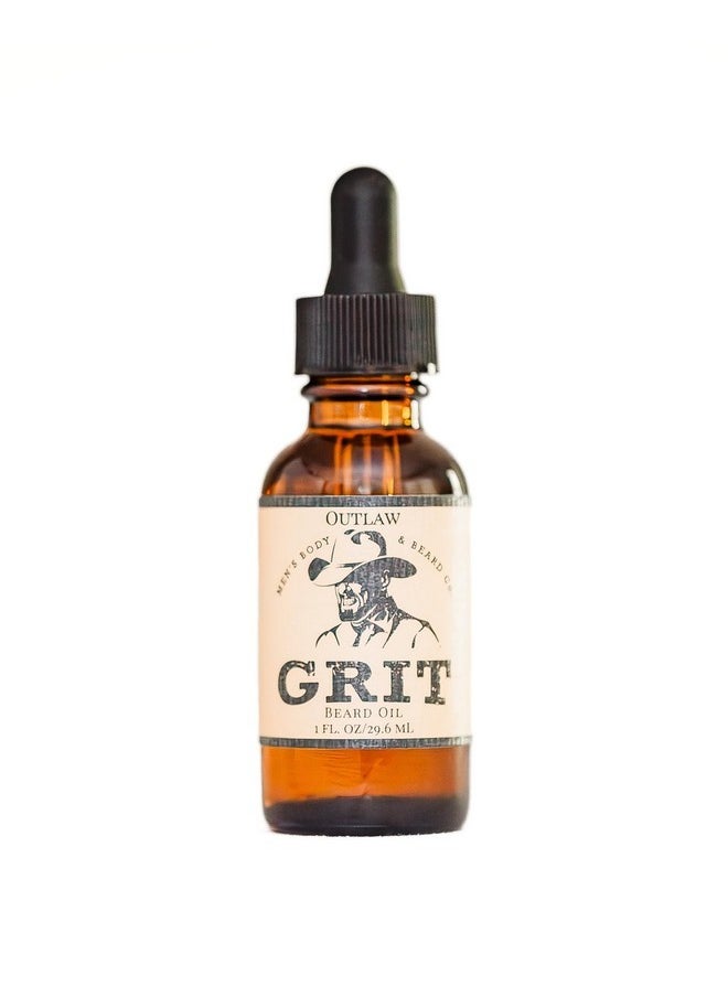 GRIT Outlaw Premium Beard Oil (1 Fl Oz) | Coconut Oil, Vitamin E | Beard Oil For Grooming | Hydrating Conditioning Oils | Softens Brittle & Dry Facial Hair |  - Image 1
