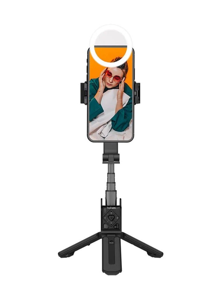 هوهم جهاز تثبيت الهاتف الذكي iSteady Q أسود 3 في 1 مع عصا سيلفي وحامل ثلاثي وتتبع الوجه - Image 2