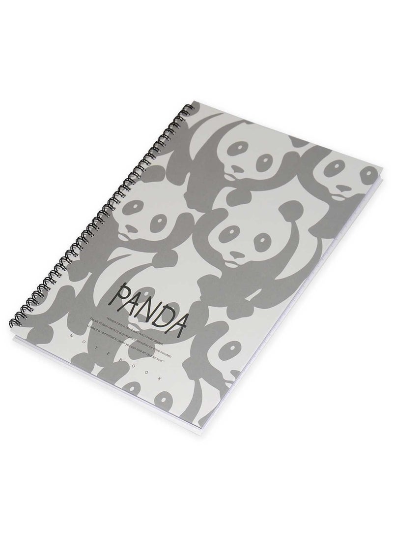 FIS دفتر ملاحظات بغطاء صلب حلزوني 5 قطع 96 ورقة تصميم باندا A4 - Image 3