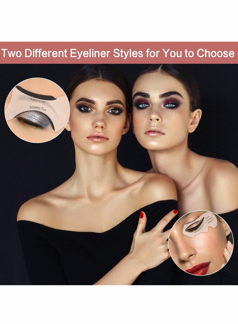 Generic 20 Reusable Eyeliner Stencils for Perfect Cat Eye & Smoky Looks - Smudgeproof Beauty Tools  - Image 2