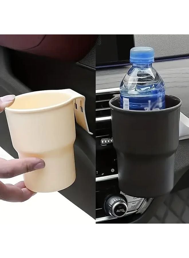 Black Versatile RV Car Cup Holder Secure Phone Drink Trash Storage Accessory - Image 1
