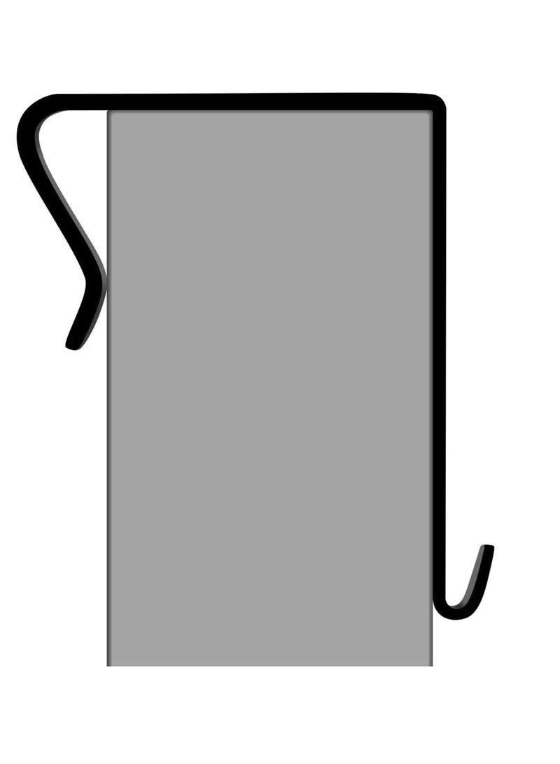 SYOSI خطاف على باب الحائط حامل صور معدني لوحدة الملابس لمرآة بحلقات مكتب لوحة بيضاء سوداء 4 قطع - Image 4