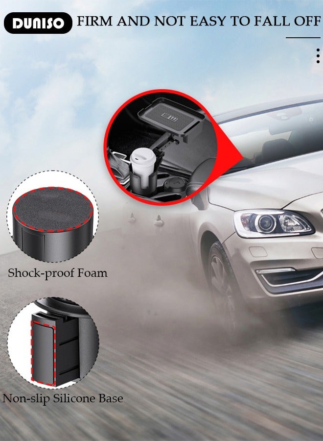 DUNISO 3-in-1 Cup Phone Holder Car Cup Holder Phone Mount for Car with Tray Mount Adjustable Base with 360° Rotation Universal Multifunctional Cup and Food Holder Cell Phone Holder for Car - Image 2