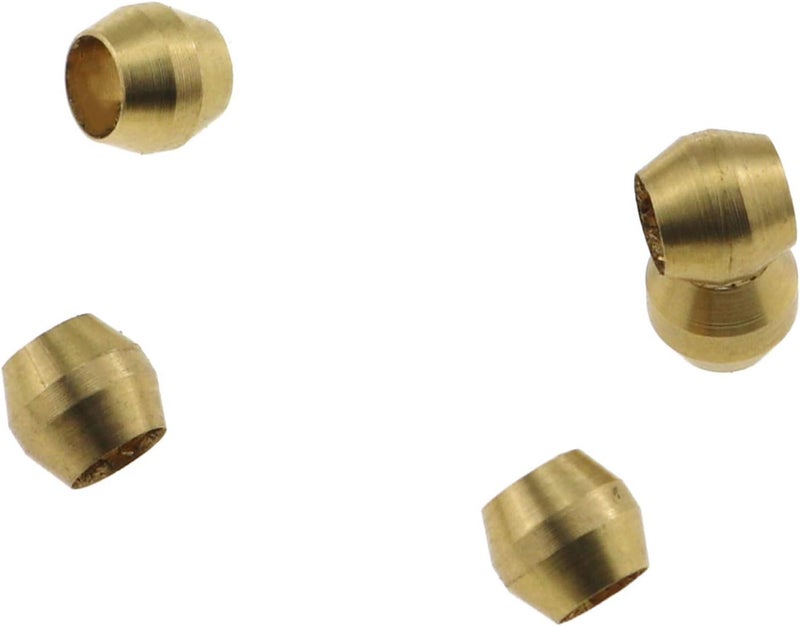 Eoutstanding Compression Ferrule Sleeve 50PCS 4mm Brass Double Taper Ferrule Pipe Tube Fittings - Image 4