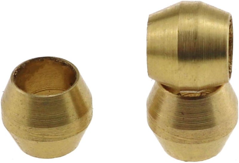 Eoutstanding Compression Ferrule Sleeve 50PCS 4mm Brass Double Taper Ferrule Pipe Tube Fittings - Image 3