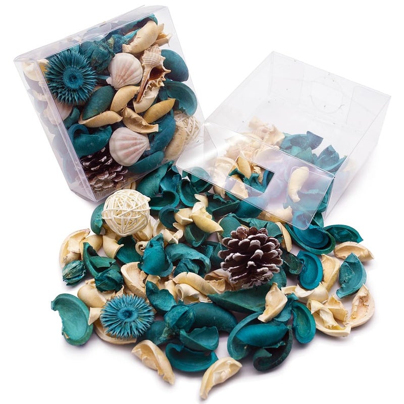 DomeStar Sea Shell Potpourri Bag Ocean Breeze Scented Potpourri Dried Flower Summer Bowl Vase Filler Home Fragrance Sachet PetalSeashell Beach Coastal Bathroom Decor