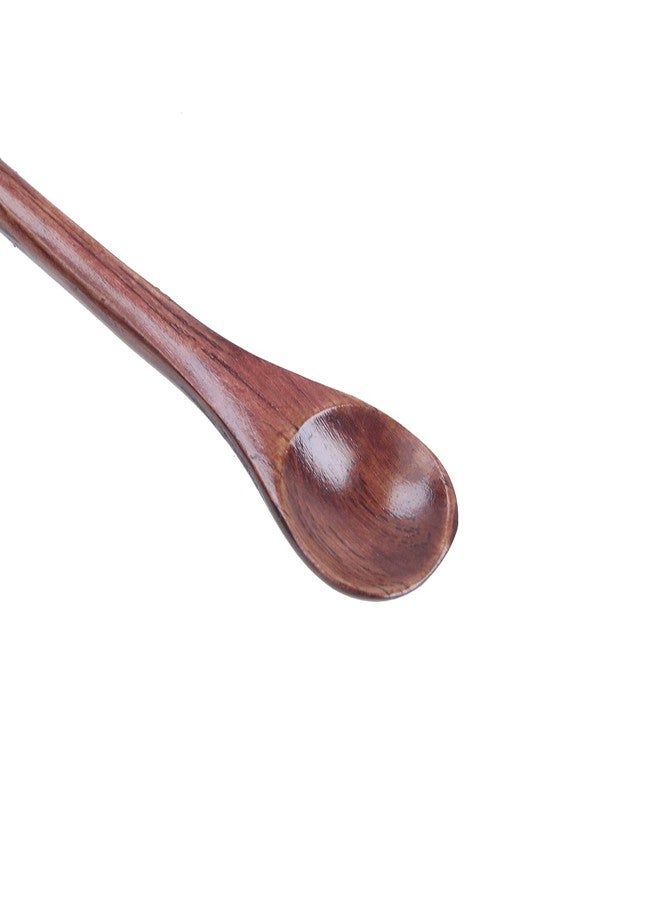 Oedema 8 Pcs Long Handle Tasting Spoons 8 Inch Wooden Coffee Stirring Spoons Mixing Teaspoons for Kitchen Cooking Utensils - Image 4