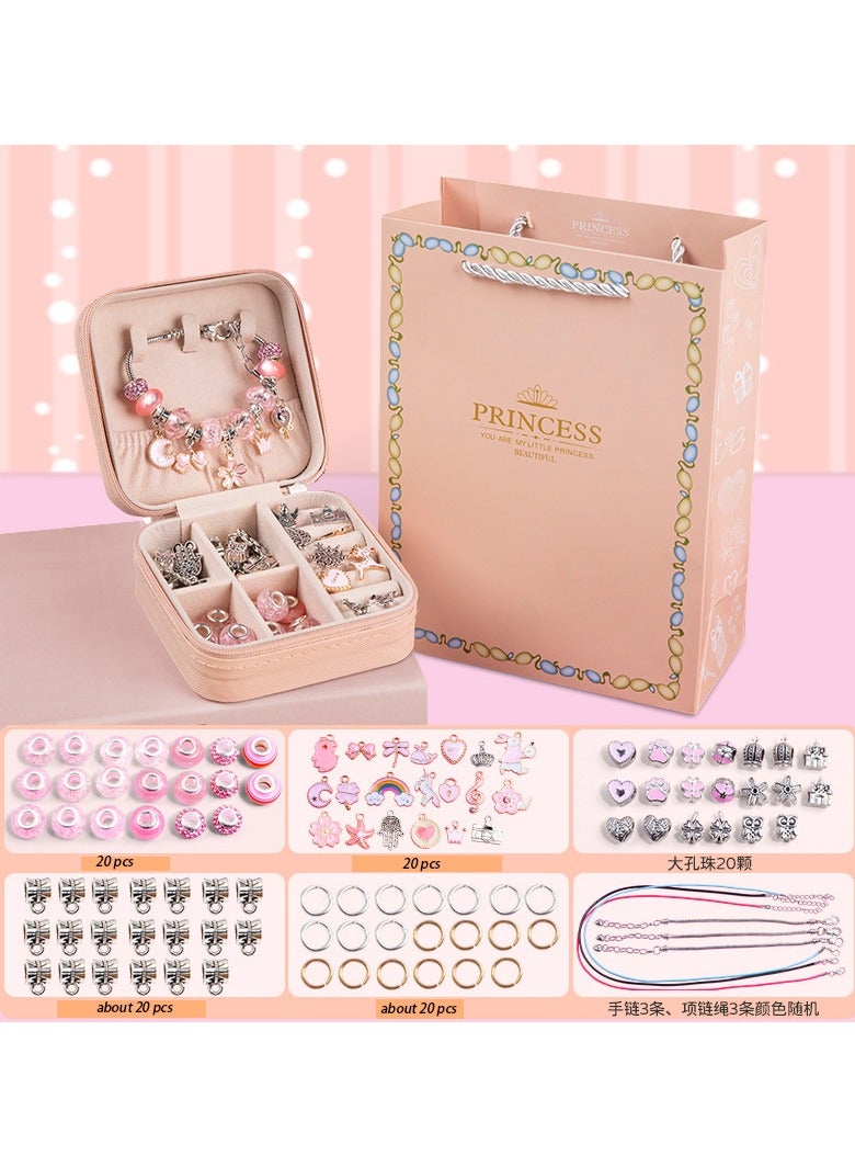 dreamons link DIY Girls Beads Jewelry Making Kit Arts Crafts Gifts Set With Portable Bracelet Organizer Box - Image 1