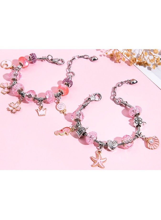 dreamons link DIY Girls Beads Jewelry Making Kit Arts Crafts Gifts Set With Portable Bracelet Organizer Box - Image 3