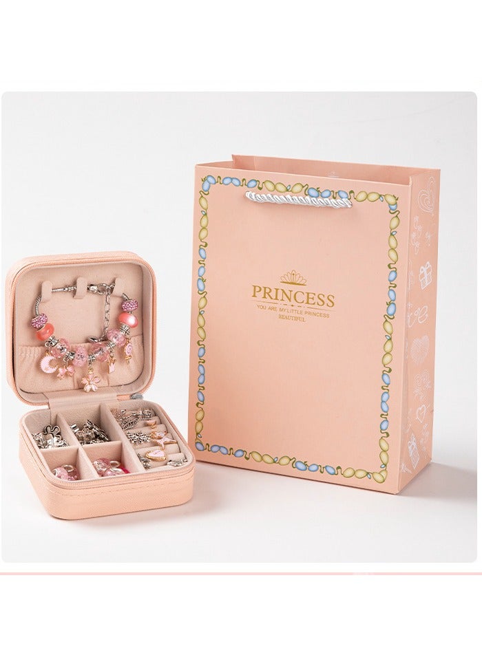 dreamons link DIY Girls Beads Jewelry Making Kit Arts Crafts Gifts Set With Portable Bracelet Organizer Box - Image 4