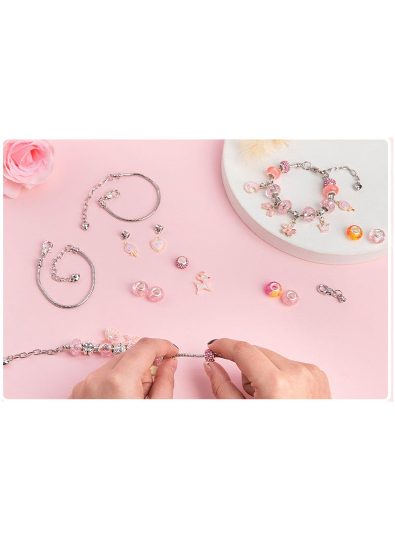 dreamons link DIY Girls Beads Jewelry Making Kit Arts Crafts Gifts Set With Portable Bracelet Organizer Box - Image 5