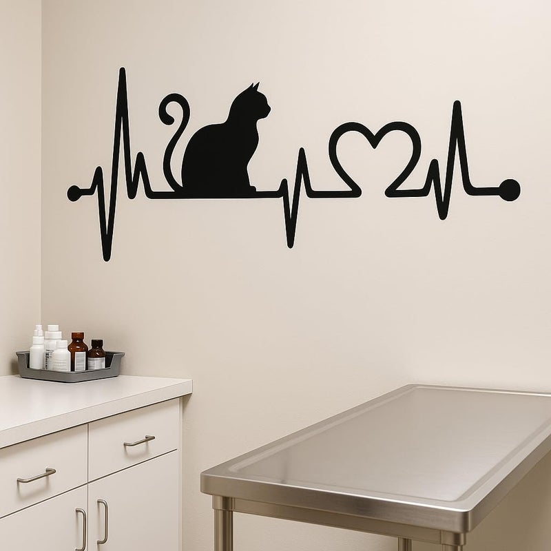 Horoof Home Cat Heartbeat Wall Art - Image 2