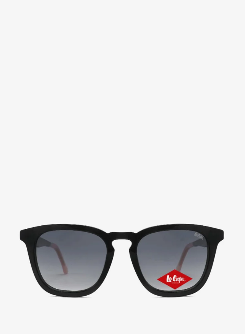 Lee Cooper Polarized Sunglasses Black Frame Grey Mirror Lens 51mm  - LCM10823C1