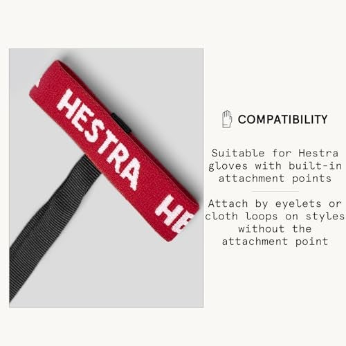 Hestra Unisex Junior/Youth Elastic Wrist Handcuff Leashes for Skiing & Snowboarding, Adjustable Glove Strap Accessories, Fits Sizes 3-7 (80/17 mm) - Image 3