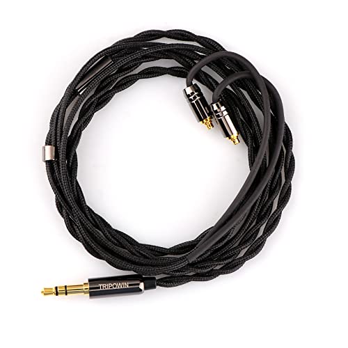 Linsoul Tripowin Zombur in Ear Monitor Cable, 4N High Purity OFC Oxygen Free Cable HiFi Wired IEM Cable, Cotton Yarn Outer Layer, 3.5mm Audio Jack for Musician Audiophile(Without Mic, MMCX) - Image 1