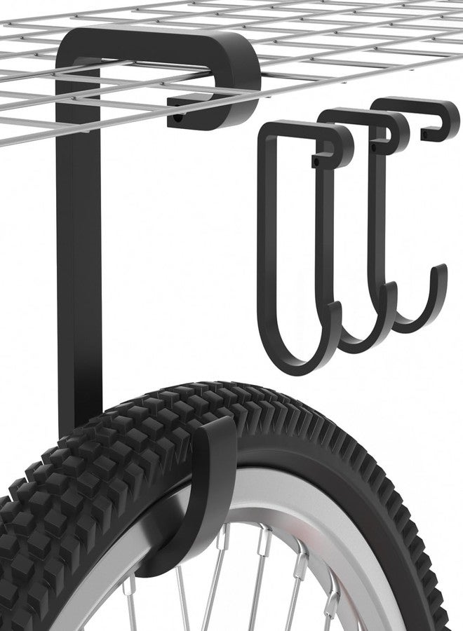 bussdis Thickened Bike Hooks for Garage Ceiling Rack: Heavy Duty Overhead Storage Rack Hook for Bicycle, Hold 50 lb, Safe Rack Bike Hanger, Metal, 4 Pack - Image 1