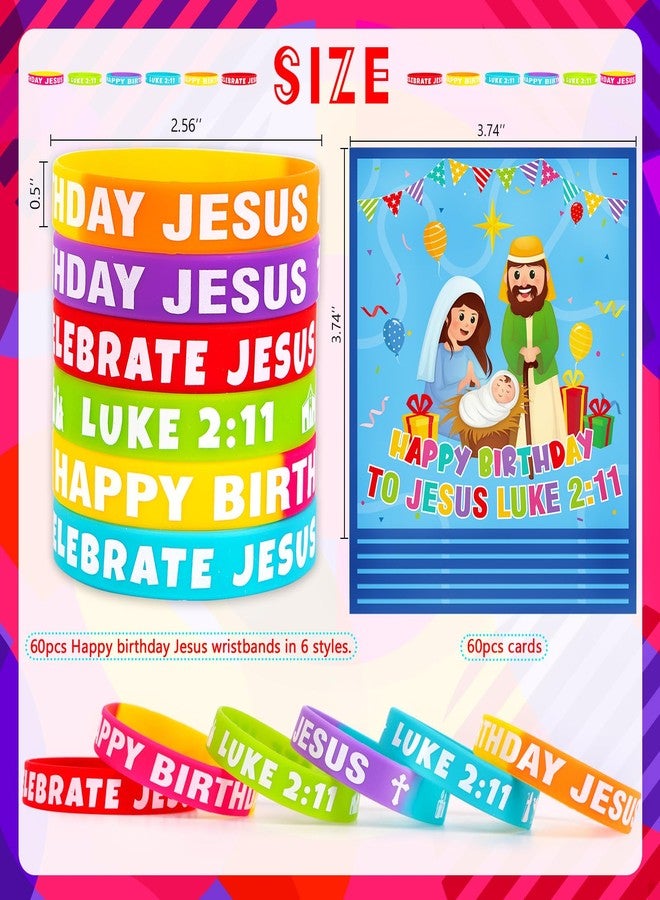 Moon Boat 60PCS Happy Birthday Jesus Party Supplies Set: Christian Silicone Bulk, Christmas Decorations Gift Bags Favors - Image 4