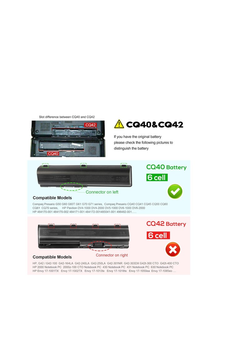 Terabyte Replacement Laptop Battery For HP Pavilion Dv4/Dv5/Dv5t/Dv6/G50/G60/G70/Hdx16 Series Black - Image 5