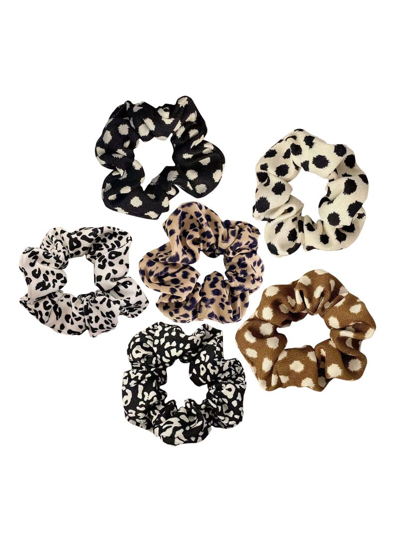 أوريتي مجموعة من 6 قطع من ربطات الشعر الساتان الناعمة وربطات الشعر المرنة للنساء المراهقات وحاملات ذيل الحصان - Image 1