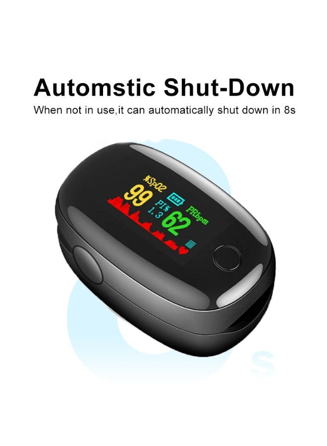 شاربدو جهاز قياس التأكسج المحمول بمشبك الإصبع للكشف عن تشبع الأكسجين في الدم طبيًا، ومراقبة النبض ومعدل ضربات القلب في المنزل - Image 2
