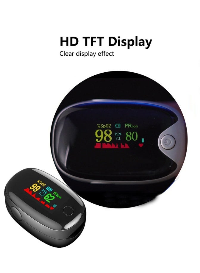 شاربدو جهاز قياس التأكسج المحمول بمشبك الإصبع للكشف عن تشبع الأكسجين في الدم طبيًا، ومراقبة النبض ومعدل ضربات القلب في المنزل - Image 3