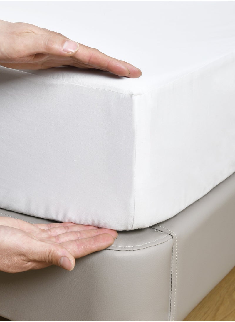 Cotton Fitted Sheet Set,  100% Cotton, 200 TC, 2 Pieces Single Size with 30 cm Deep Pocket - pzsku/ZD89D563BACF83EDDD2CFZ/45/_/1711528586/5f1bd33d-48bc-4231-8142-c9cc693faf59