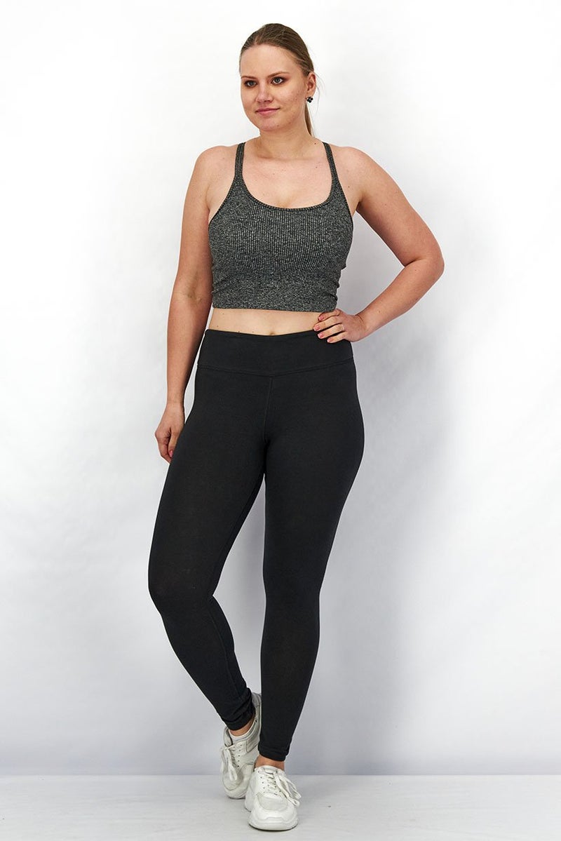 Reebok Women Sport Fit Training Cotton Leggings, Black - Image 3