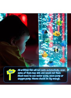 Weewooday 20 Pieces Artificial Moving Fishes Plastic Floating Fishes Lifelike Fish Ornament Aquarium Decorations For Fish Tank (Random Style)  - Image 3