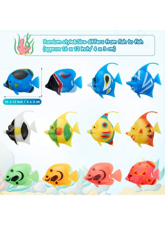 Weewooday 20 Pieces Artificial Moving Fishes Plastic Floating Fishes Lifelike Fish Ornament Aquarium Decorations For Fish Tank (Random Style) - Image 4