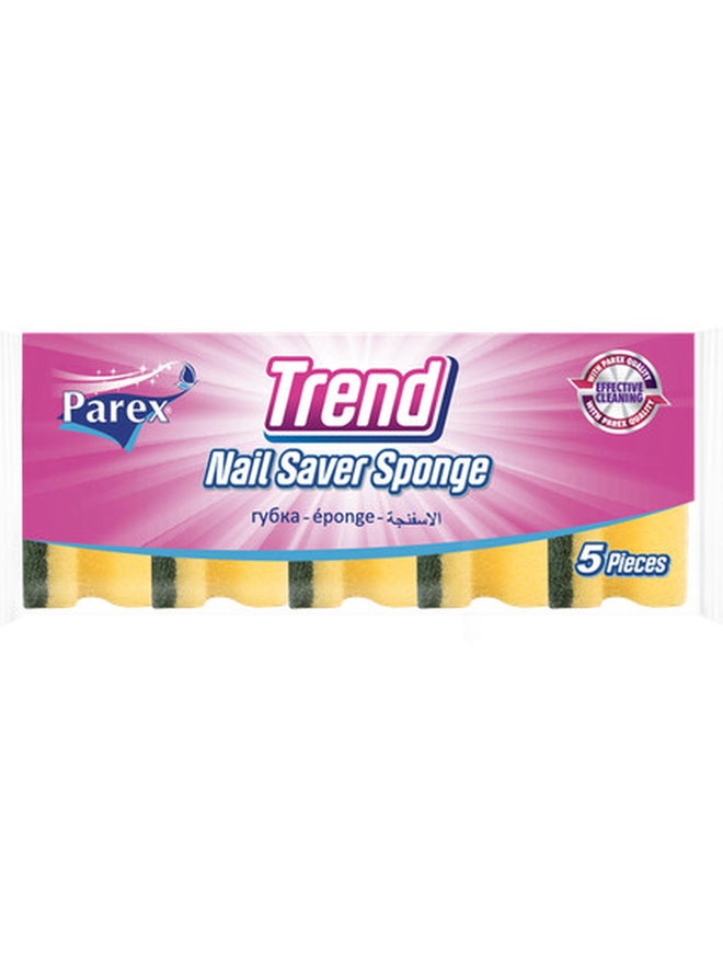 Parex 5-Piece Trend Classic Nail Saver Sponge Value Pack - Image 1