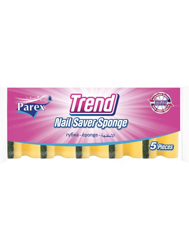 Parex 5-Piece Trend Classic Nail Saver Sponge Value Pack - Image 3
