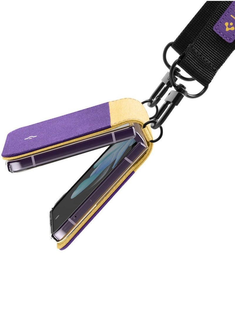 Spigen - Compoty Samsung Galaxy Z Flip 4 Case Cover with Strap - Pansy - Image 1