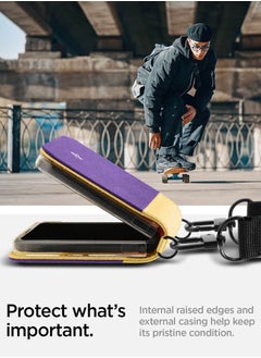 Spigen Compoty Samsung Galaxy Z Flip 4 Case Cover with Strap - Pansy  - Image 5