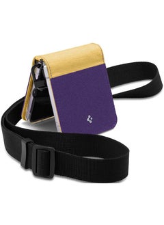 Spigen Compoty Samsung Galaxy Z Flip 4 Case Cover with Strap - Pansy  - Image 1