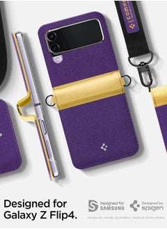 Spigen Compoty Samsung Galaxy Z Flip 4 Case Cover with Strap - Pansy  - Image 2