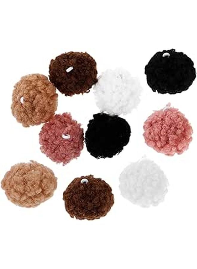 Colorful Faux Pom Poms Bulk Set For Crafts DIY Art Making And Clothing Accessories - Image 1