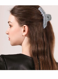 Excefore Plush Hair Claw Clips, Plastic Large Fluffy Hair Claw Hair Nonslip Plush Cute Big Hair  - Image 2