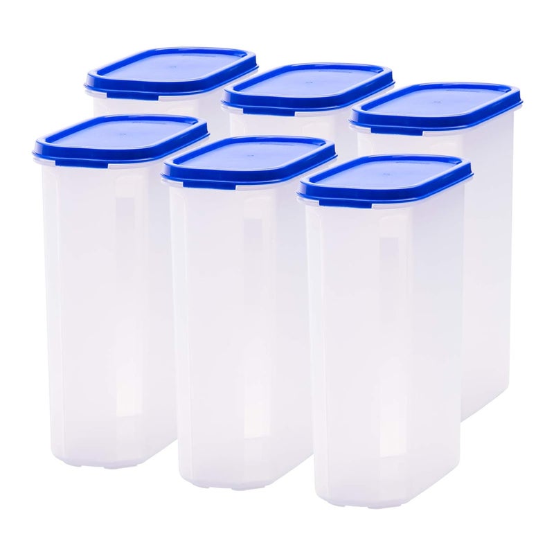 Varmora DSTG0227003 Plastic Container - 2400 ml, Pack of 6, Blue - Image 1