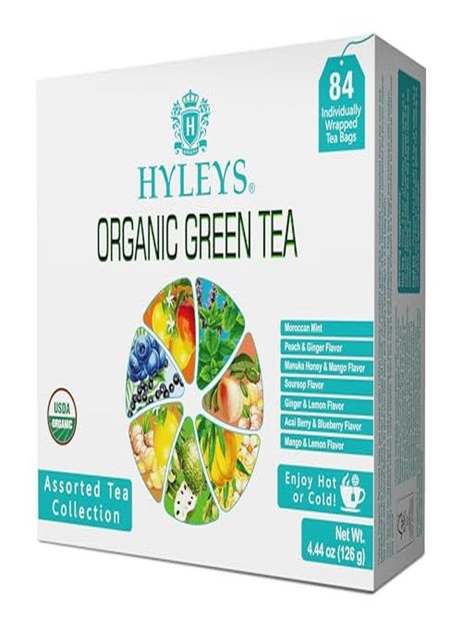 Hyleys Organic Green Tea 7 Assorted Flavors - 84 Tea Bags - Image 4