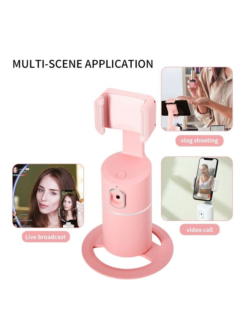 Generic - Smart Tracking Phone Camera Tripod Holder,Auto Face Tracking Smartphone Stabilizer,Auto Face Tracking,Professional Shooting Functions,for Live Streaming,Live Video perfect for gift for girls pink - Image 1