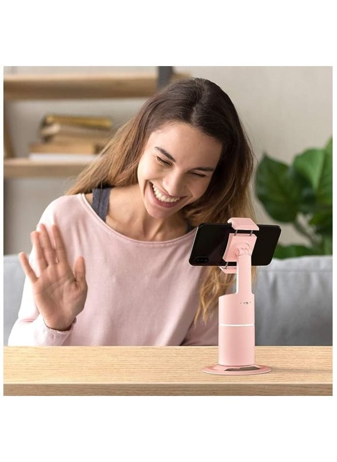 Generic - Smart Tracking Phone Camera Tripod Holder,Auto Face Tracking Smartphone Stabilizer,Auto Face Tracking,Professional Shooting Functions,for Live Streaming,Live Video perfect for gift for girls pink - Image 1