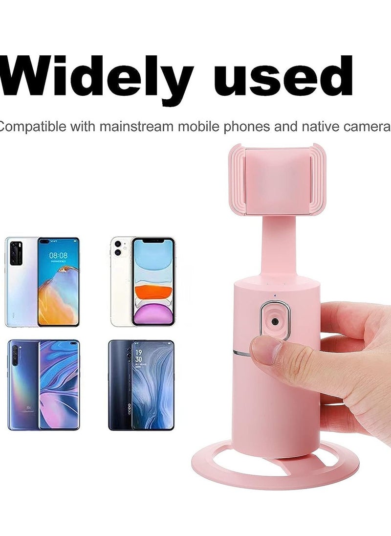 Generic - Smart Tracking Phone Camera Tripod Holder,Auto Face Tracking Smartphone Stabilizer,Auto Face Tracking,Professional Shooting Functions,for Live Streaming,Live Video perfect for gift for girls pink - Image 1
