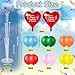 LaRandom 2 Sets Happy Birthday in Heaven Decoration Kit Include 2 Pcs Heartshaped Balloon and Stands 12 Pcs Latex Balloons for Cemetery Memory Life Funeral Condolence Anniversary DecorMulticolor - Image 4