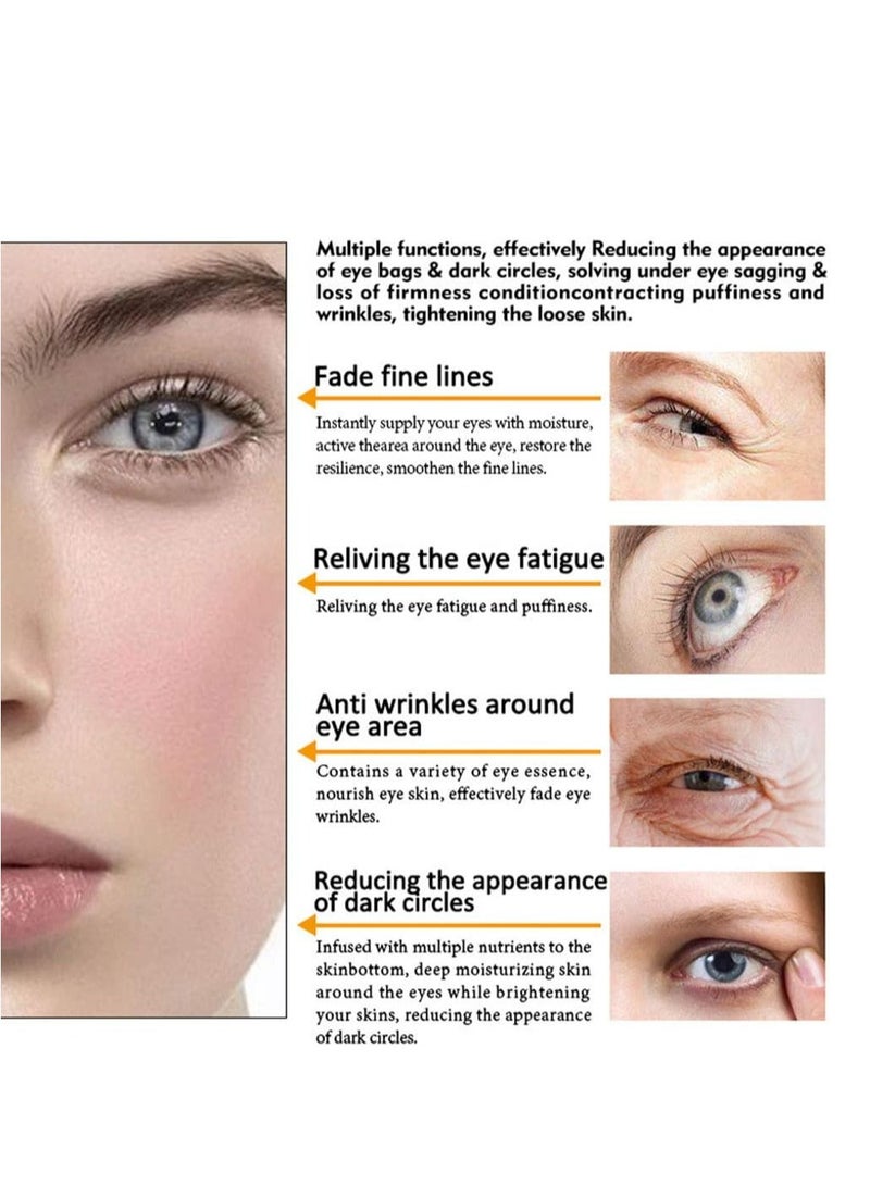 Generic Eye Peptide Serum Eye Massage Roller Nourishing Relieve Loose Eye Bags Dark Circles Eye Skin Care Under Eye Cream for Fine Wrinkles and Puffiness Daily Skincare(Nourishing Grey 20mL)  - Image 3