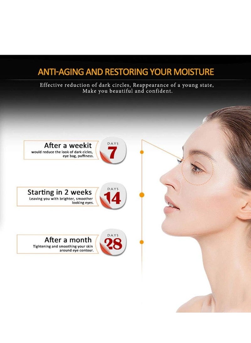 Generic Eye Peptide Serum Eye Massage Roller Nourishing Relieve Loose Eye Bags Dark Circles Eye Skin Care Under Eye Cream for Fine Wrinkles and Puffiness Daily Skincare(Nourishing Grey 20mL)  - Image 4