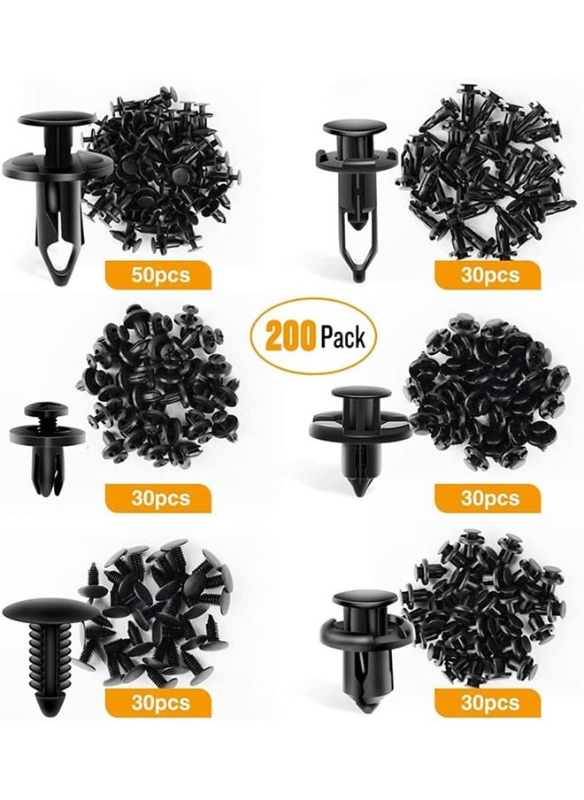 Generic 200 PCS Car Retainer Clips, Universal Plastic Fender Clips, Expansion Screws Replacement Kit, Fastener Rivet Clips  - Image 2