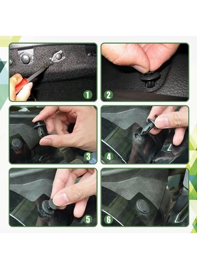 Flushrenic 200PCS Car Retainer Clips,Expansion Screws,Replacement Kit Bumper Push Rivet Clips,for GM Ford Toyota Honda Chrysler Nissan - Image 4