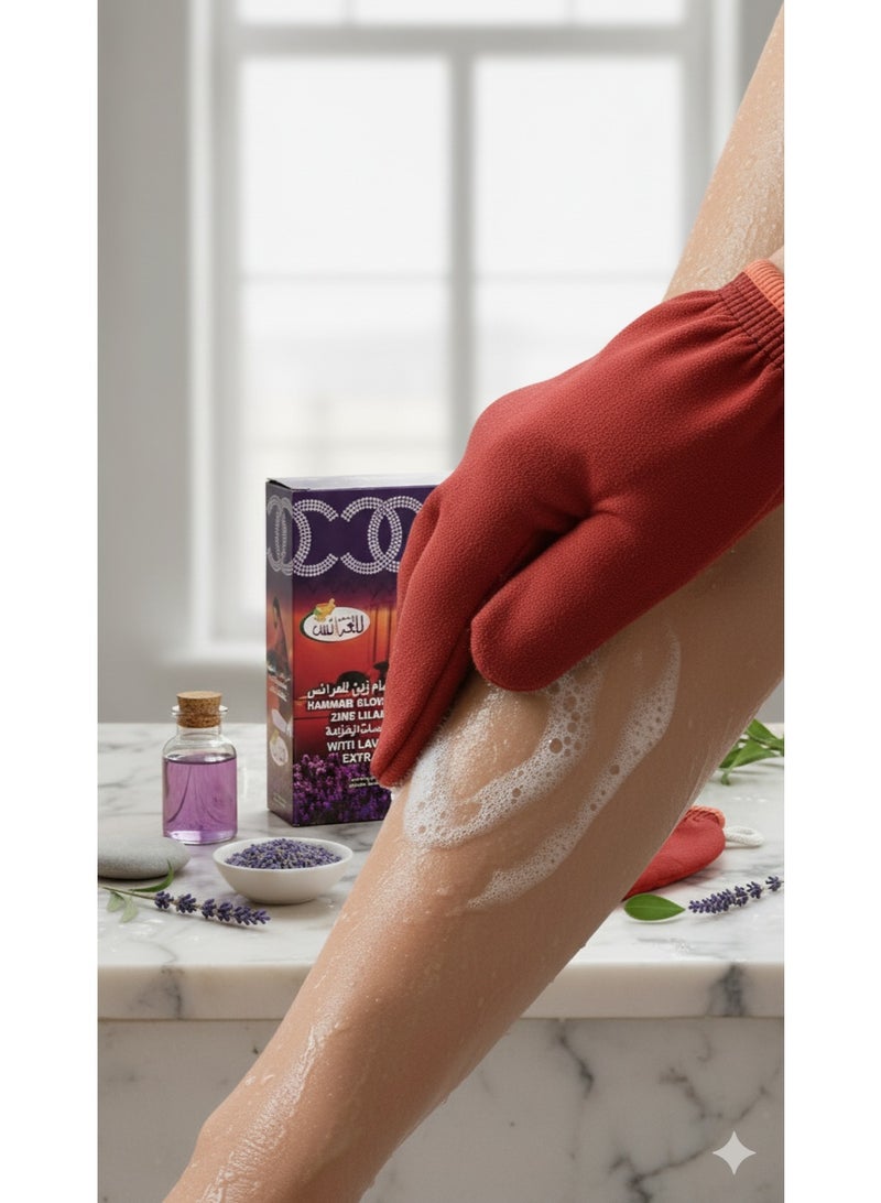 زين للعريس قفاز زين أولاريس المقشر للاستحمام مع إضافة زهر اللافندر – يغذي ويهدئ بشرتك - Image 2